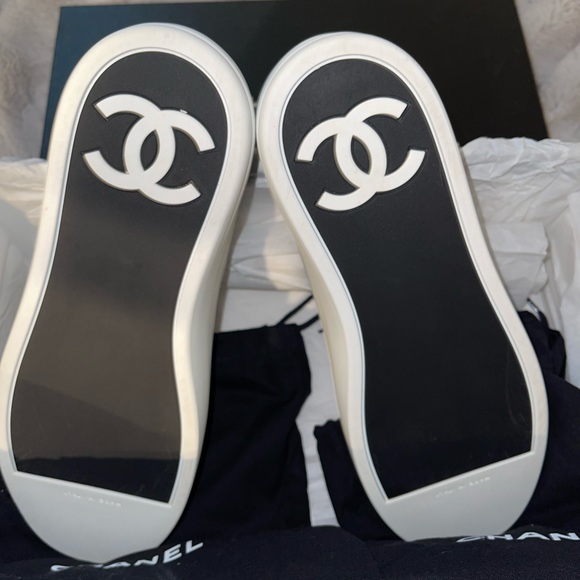 Chanel Classic Black & White Sneakers - Picture 2 of 8